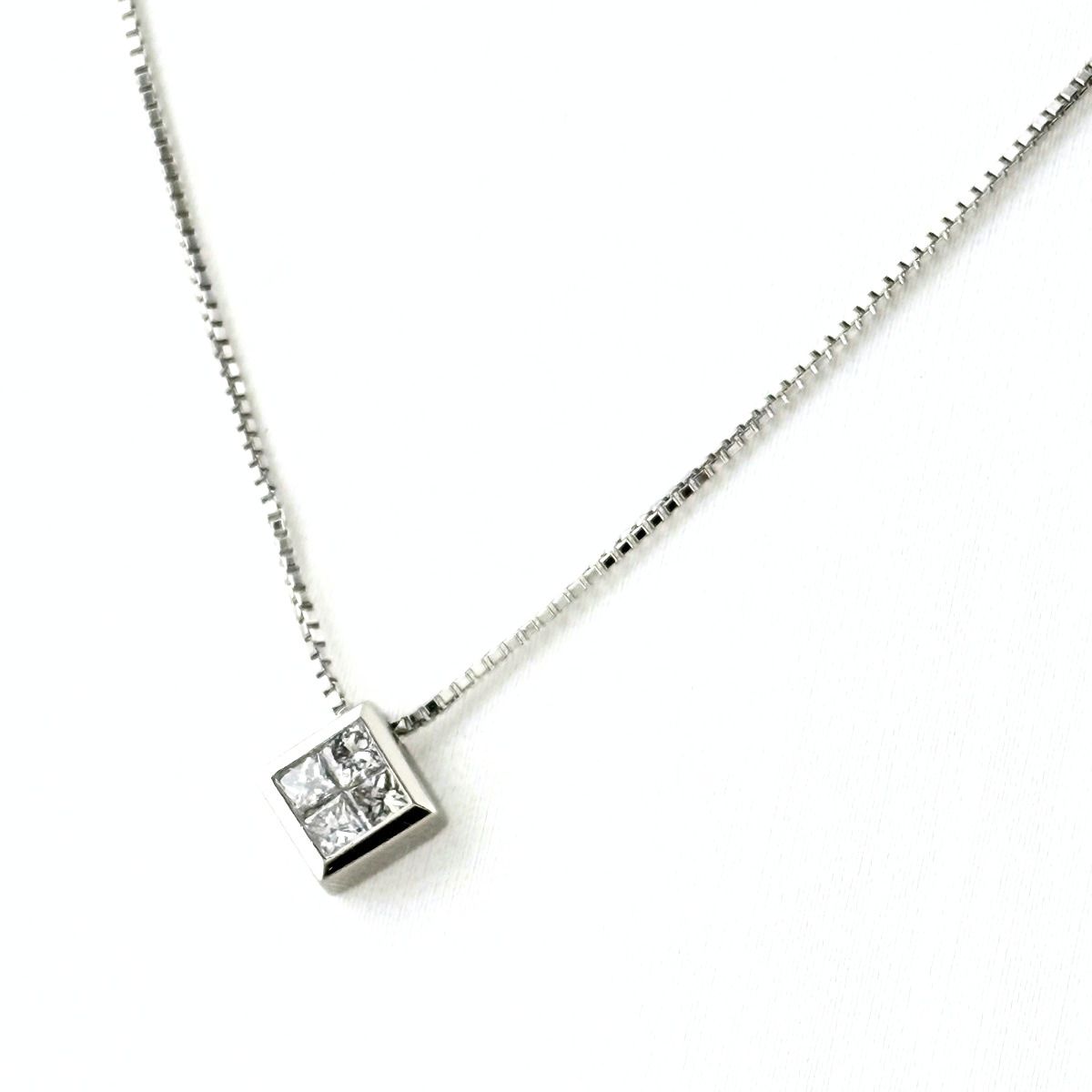 ヴァンドーム青山 VENDOME AOYAMA メレダイヤ ネックレス プラチナ ペンダント ネックレス Pt950 Pt850 ダイヤモンド レディース 【中古】