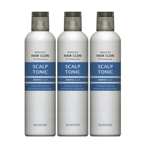 ☆新品☆サンスター　ヘヤークロン　薬用　スカルプ　トニック　無香料　300ｇ　3本セット 63c35075