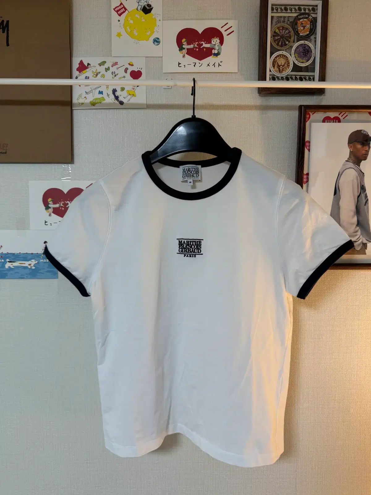 (M) マリテフランソワジルボー リンガーTシャツ 白