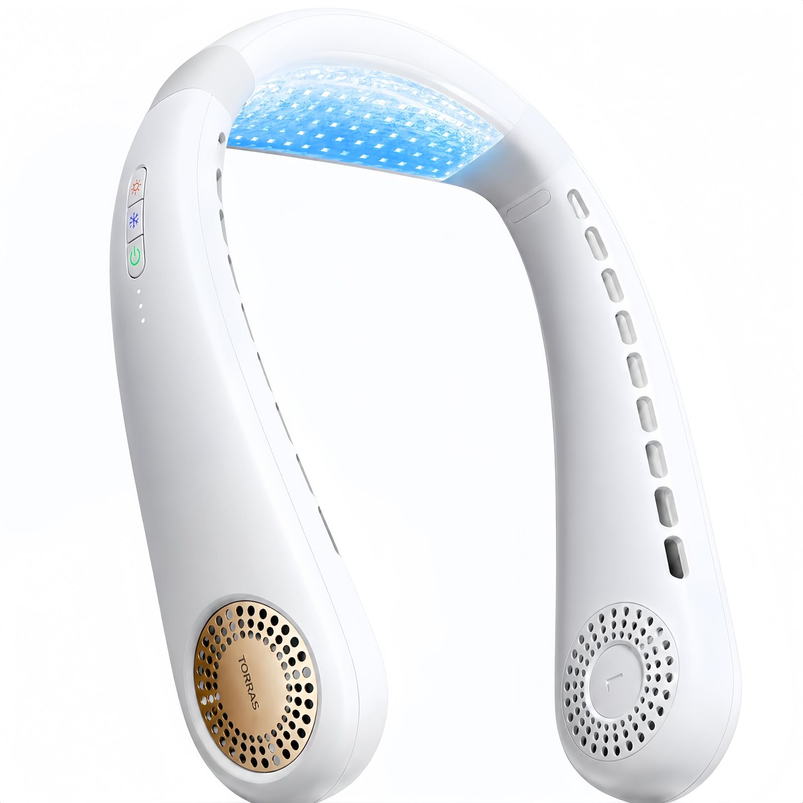 TORRAS ネッククーラー COOLiFY Air 冷却プレート 首掛け扇風機 ネックファン 【2026新冷却システム】 ペルチェ素子 360°立体送風 120°調整可能 24h稼働 5000mAh 多機能モード 10W急速充電?応 静音 aa86e4ad