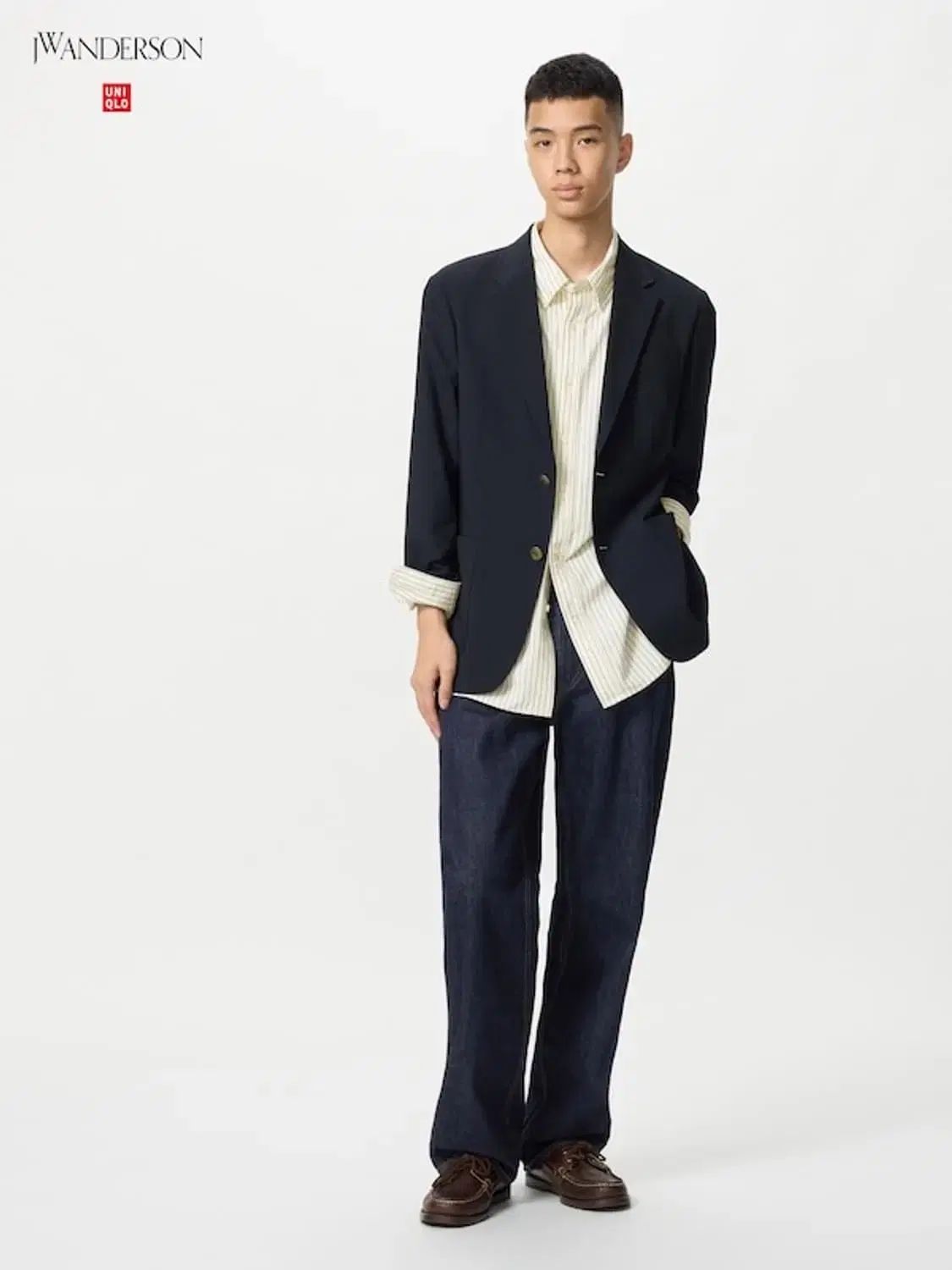 (32) メンズ UNIQLO JWアンダーソン JWA ストレートデニムパンツ デニム