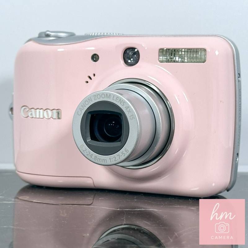 【美品・レア】Canon PowerShot E1 コットンピンク 1010万画素 光学4倍ズーム DIGIC III 単3電池駆動 コンパクトデジタルカメラ キヤノン パワーショット