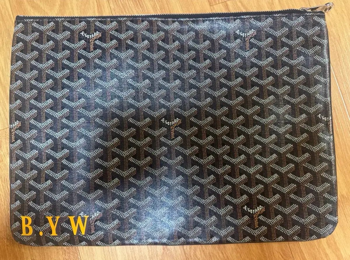ゴヤール クラッチバッグ ブラウン イニシャル刻印 (意味あり) フルセット
