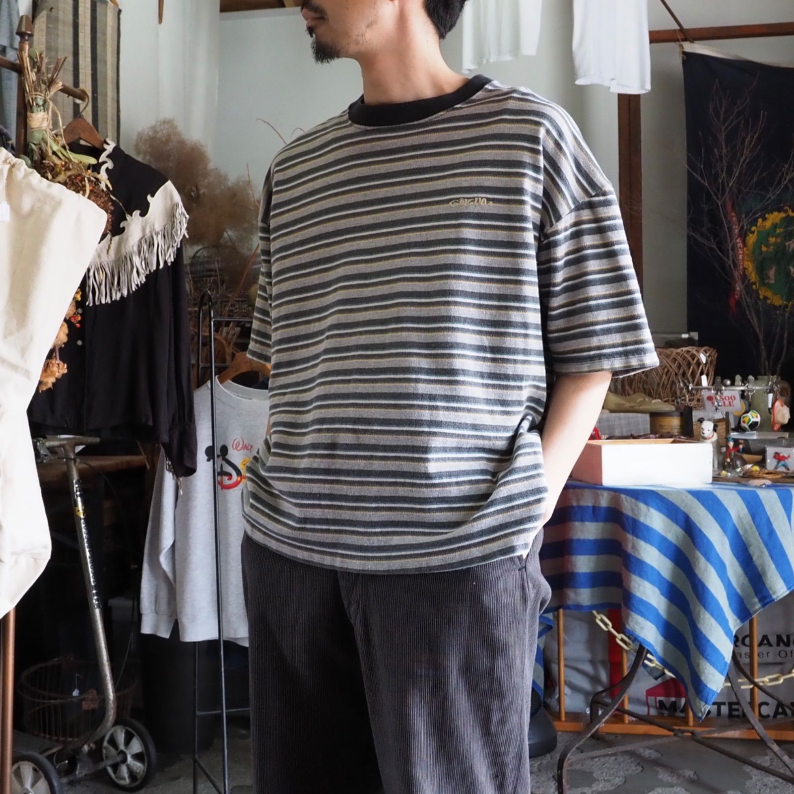 90’s GOTCHA Multiple Border T-Shirt USA製 ガチャ ボーダーTシャツ