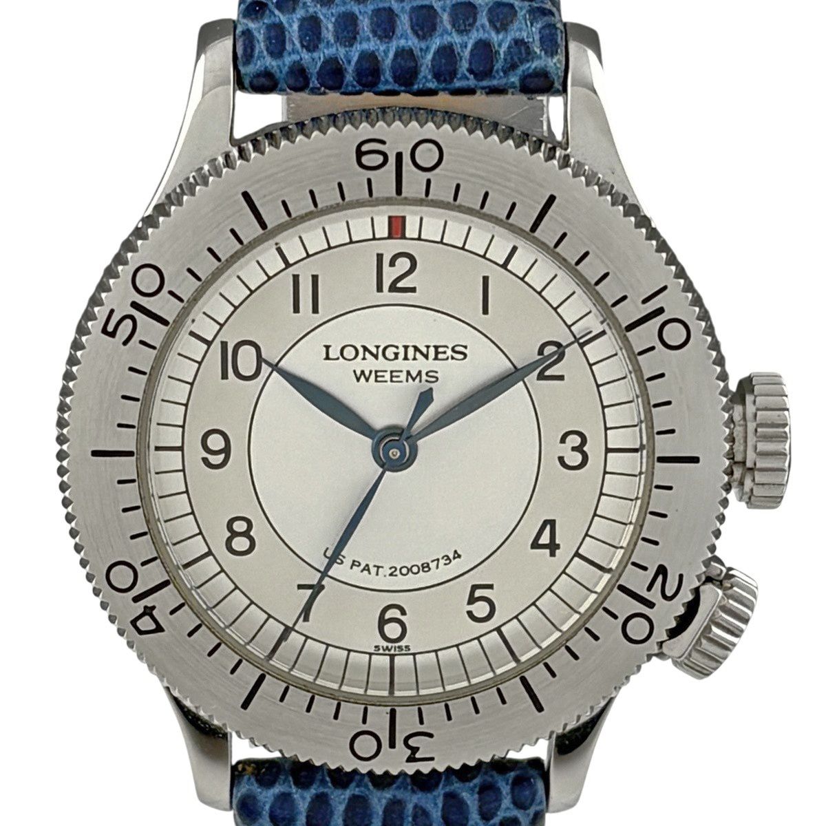 ロンジン LONGINES ウィームス パイロット 世界限定 1000本 L2.606.4 腕時計 SS レザー 手巻き シルバー メンズ 【中古】