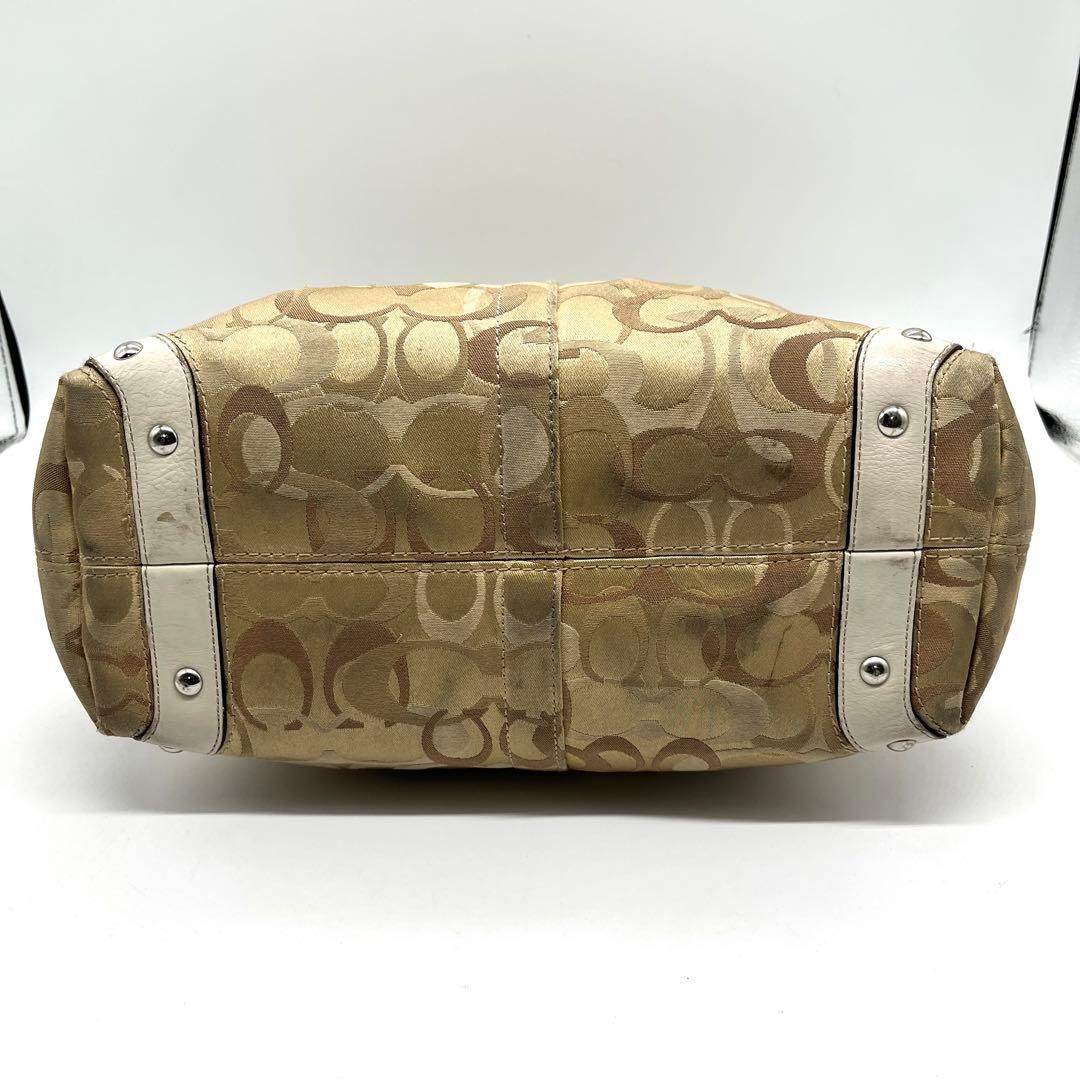 COACH Carly Hobo Signature Bag y2k Optic コーチ カーリー ホーボー シグネチャー COACH ショルダーバッグ レディース コーチ キャンバス レザー ベージュ y2k アーカイブ 2756