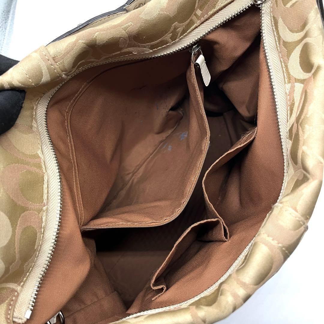 COACH Carly Hobo Signature Bag y2k Optic コーチ カーリー ホーボー シグネチャー COACH ショルダーバッグ レディース コーチ キャンバス レザー ベージュ y2k アーカイブ 2756