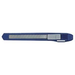 （まとめ）プラス カッターナイフ S CU-103 ネイビー 10個 〔×5セット〕