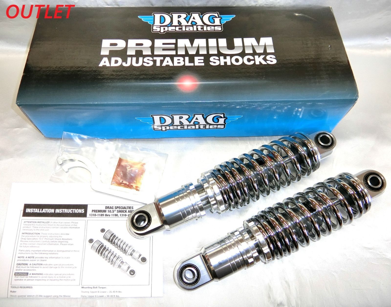 DRAG SPECIALTIES・(訳あり特価) ツーリング・11インチ SD車高調リアサス・クローム　1310-1203