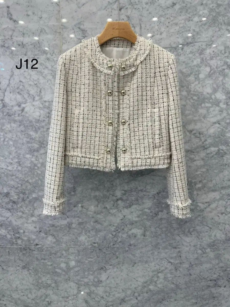 JS NEW YORK スタイル セール (当日発送) 完売 フリンジ ウール ツイード ジャケット (ヒョンジェ(HYUNJAE) 入手不可)