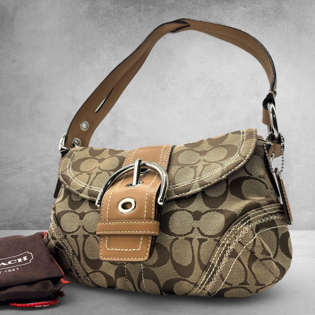 Coach Soho Flap Signature Bag Y2K Hobo コーチ ソーホー 