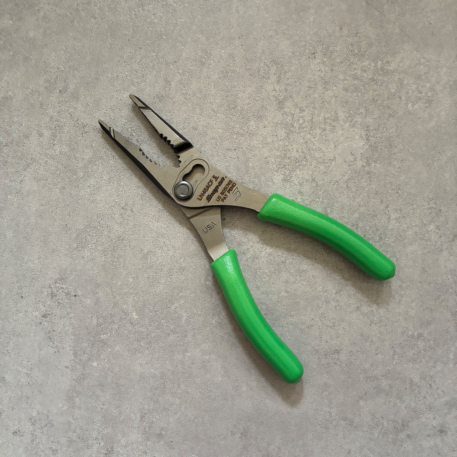 SNAP-ON ロングノーズスリップジョイントプライヤー LN46ACF グリーン
