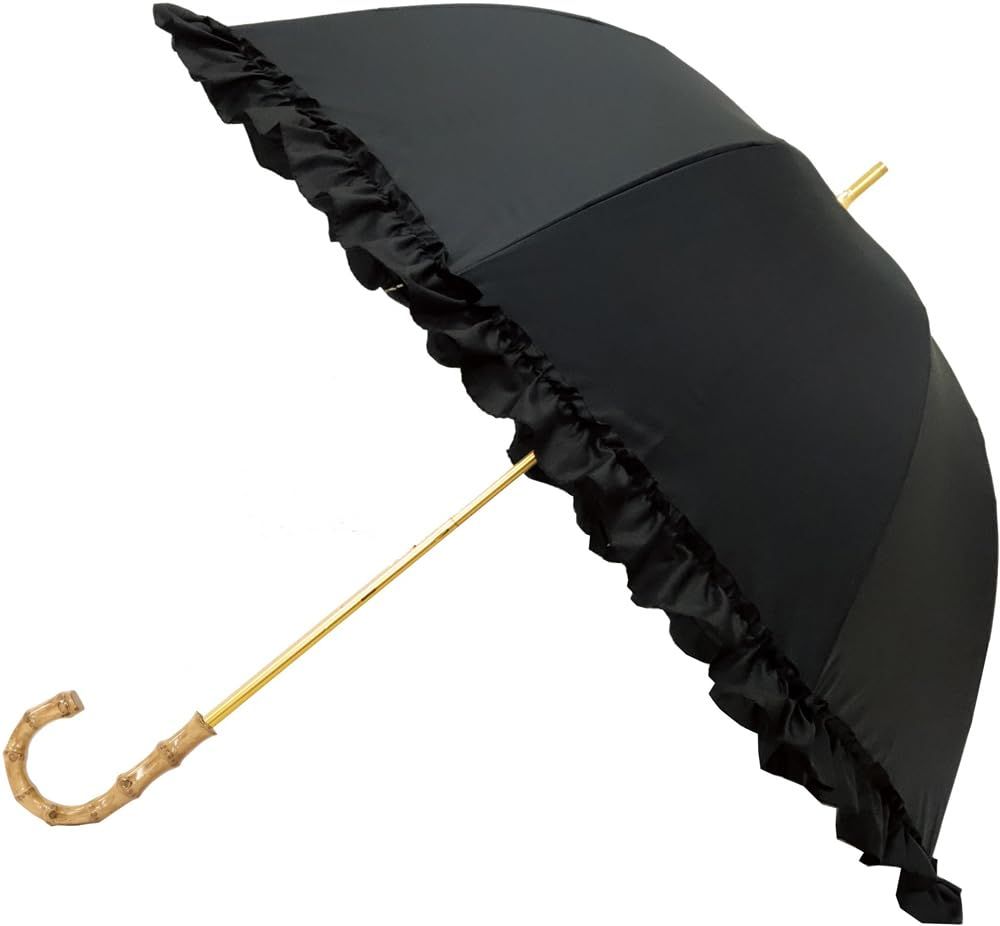 カミオジャパン ピンクトリック 長傘 日傘 晴雨兼用 P.T.傘 完全遮光 レディース 50cm 深張り フリル ブラック 人気 おしゃれ 787134(沖縄・離島の方発送不可）) 88461a3f