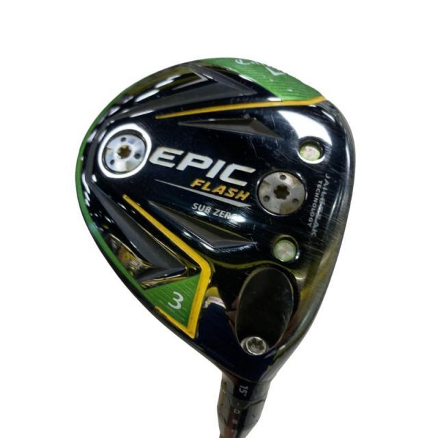 【中古】 キャロウェイ EPIC FLASH SUBZERO 3W USA フェアウェイウッド FW PROJECT X HZRDUS SMOKE BLACK 70 (フレックスS) メンズ 男性用 右利き 右用 Cランク ゴルフクラブ