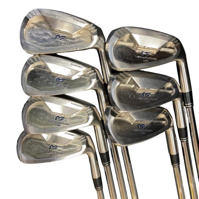 【中古】 朝日ゴルフ METAL FACTORY J3 7S アイアンセット IR 純正特注シャフト (フレックスS) メンズ 男性用 右利き 右用 Cランク ゴルフクラブ