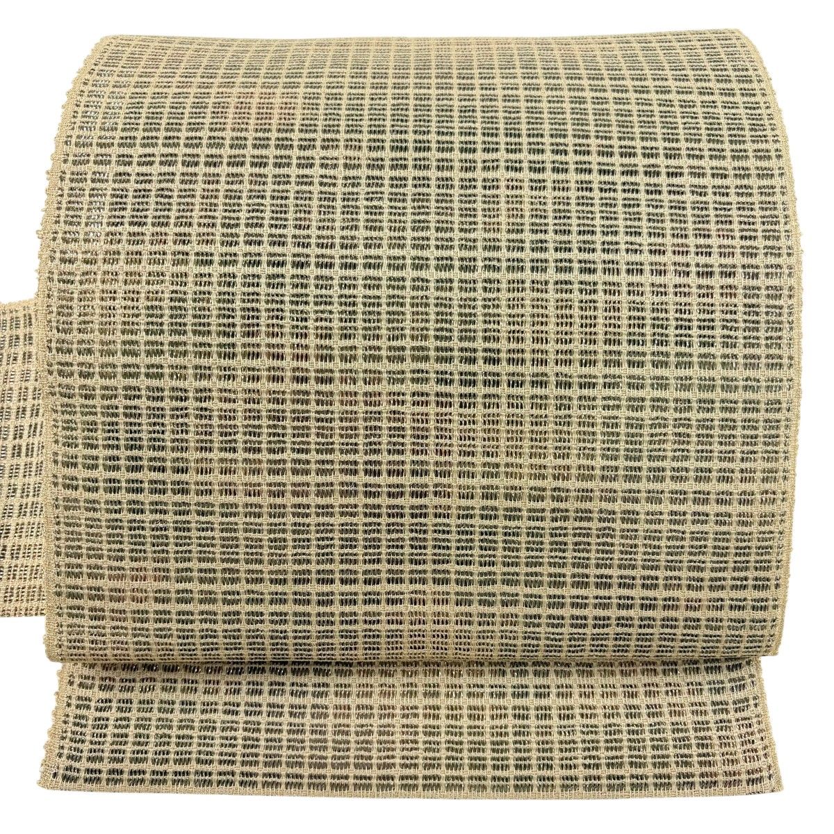 【美品】 名古屋帯 秀品 夏帯 幾何学模様 箔 茶色 正絹 【中古】