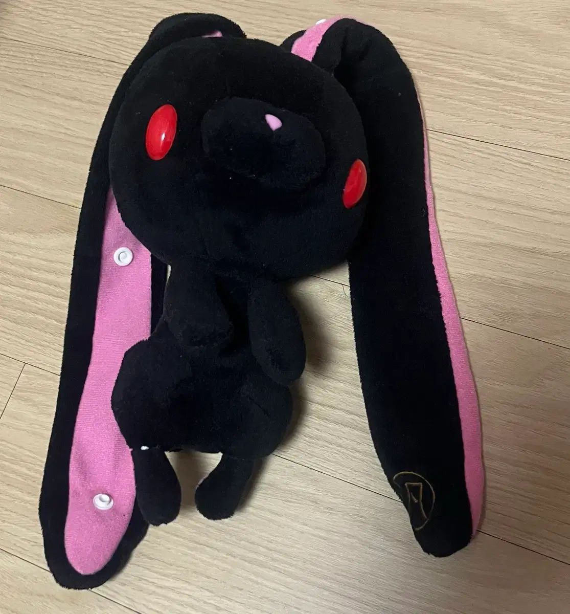 汎用うさぎ KARA（カラ） カラビナ ポーチ ぬいぐるみ ブラック