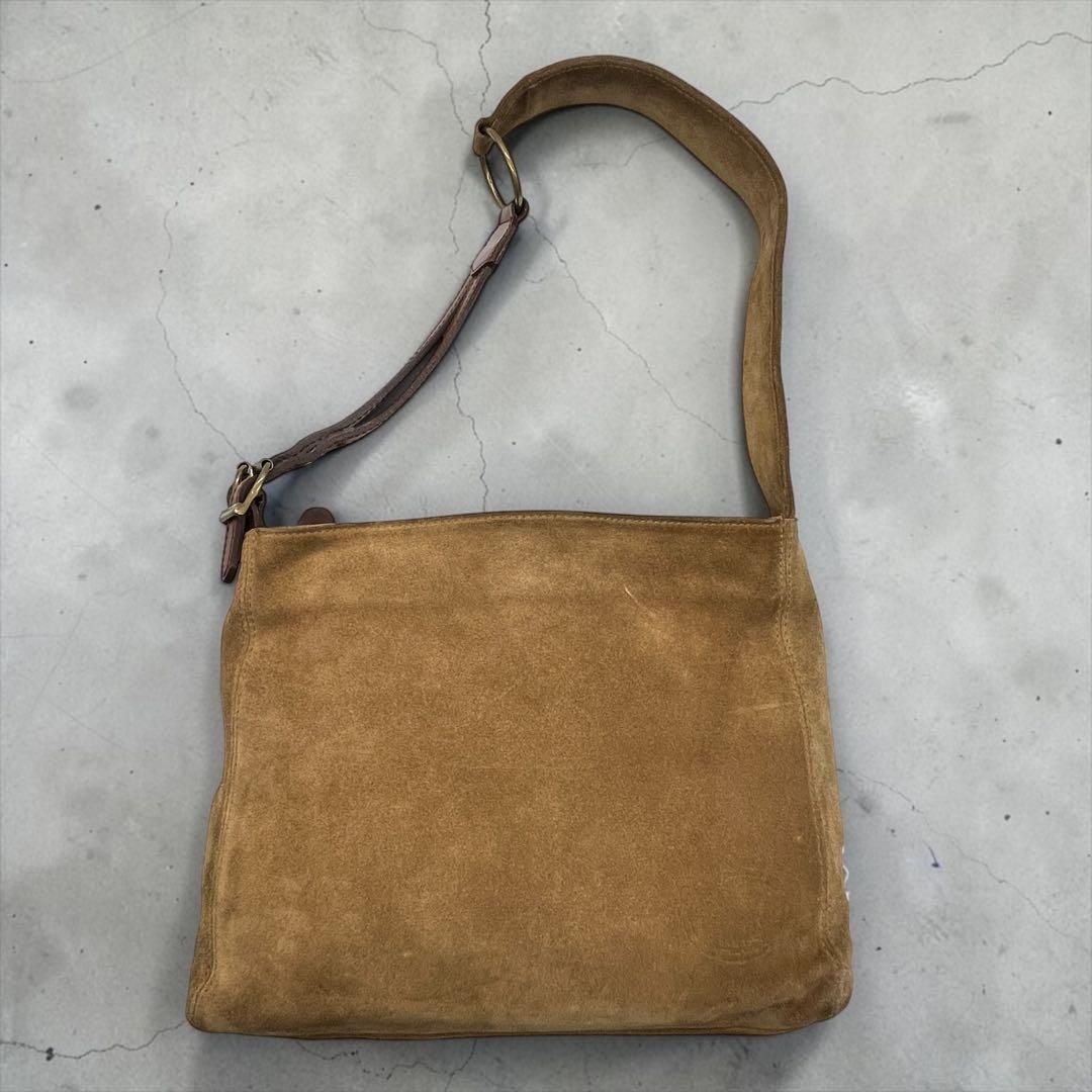 Ralph Lauren Suede Shoulder Bag Y2K ラルフローレン スエード ワンショルダー バッグ ヴィンテージ Y2K アーカイブ ブラウン レザー メンズ レディース 2762
