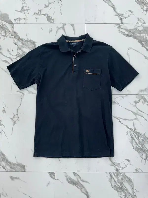 バーバリー ネイビー 半袖 カラーTシャツ