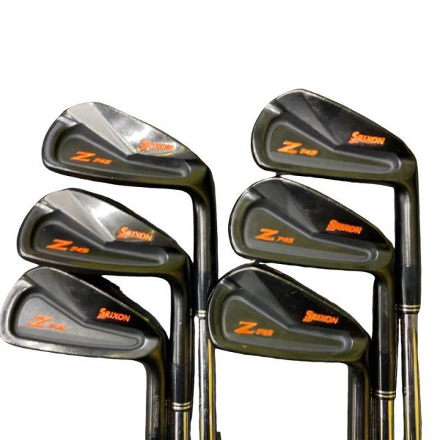 【中古】 ダンロップ SRIXON Z745 ブラック 6S アイアンセット IR Dynamic Gold D.S.T Design Tuning(ブラック×ゴールド) (フレックスS) メンズ 男性用 右利き 右用 Cランク ゴルフクラブ