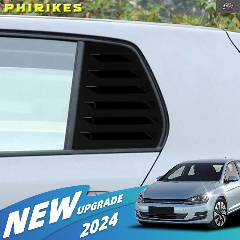 VW ゴルフ6 MK6 2008-2012 2個セット 車用リアシャッターカバートリム ウィンドウルーバー サイドベントトリム装飾