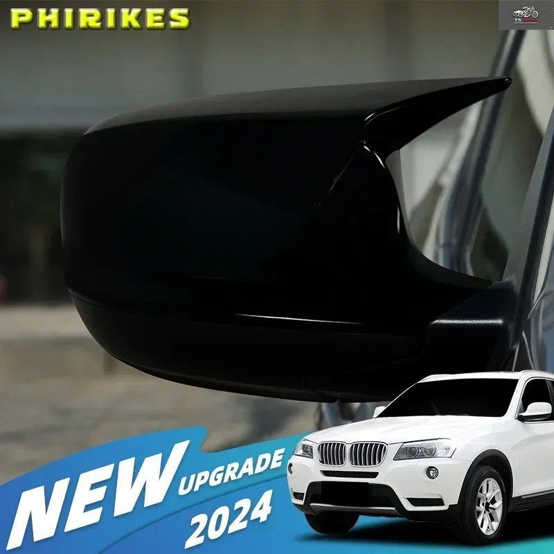 カーボンファイバー製カーリアビュードアウィングサイドミラーカバーキャップシェルケース BMW X3 F25 X1 E84 PRE-LCI 2010 - 13 ケース 4,494円