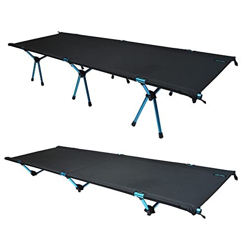 Leyton house レイトンハウス アウトドア 2WAY コット テムズ 高さ調節可能 キャンプ LHA-003 アルミ 耐荷重120kg 折りたたみ 軽量 収納袋 ソロキャンプ 組立簡単 おうち レジャー ブラック/ブルー ワンサイズkk 8,575円