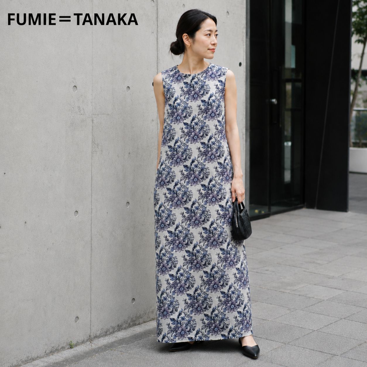 FUMIE ＝ TANAKA フミエタナカ 25ss JOURNAL STANDARD L'ESSAGE 2025SS フラワージャガードワンピースサイズ１ S ~ M 相当 花柄 ノースリーブ ロング丈 マキシ丈 定価約5,7万円 タグ付き未使用品