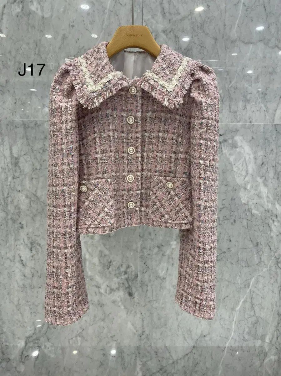 js NEW YORK スタイル セール (当日発송) 完売 パフスリーブ ツイードジャケット (ヒョンジェ(HYUNJAE) 入手不可)
