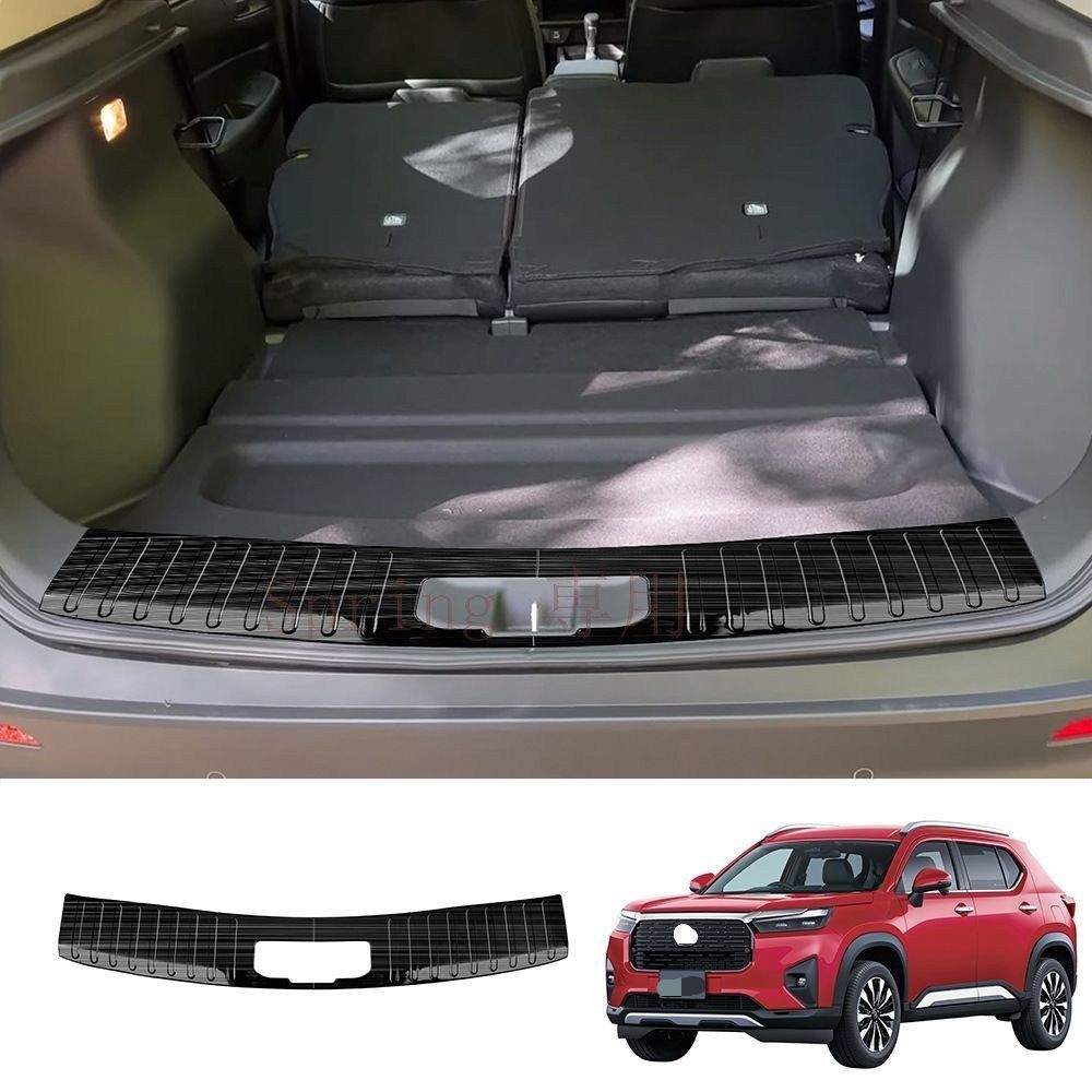 ホンダ Honda WR-V DG5 2024年モデル ラゲッジ内側リアガードプレート ステンレス製 2点セット ブラックチタン調ヘアライン シルバーヘアライン 荷室まわり 傷防止 耐摩耗 内装アクセント 貼り付け取付 専用設計 保護カバー