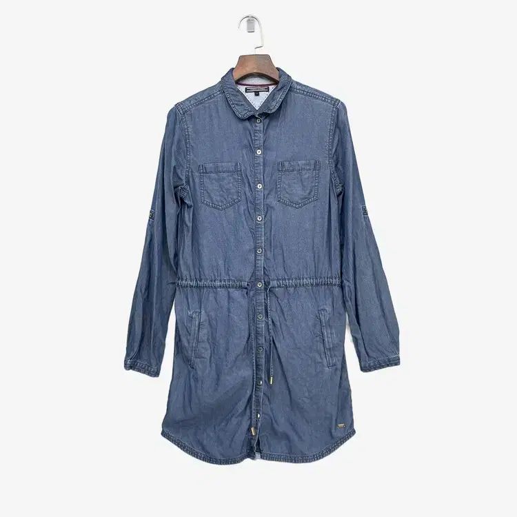 (4) Tommy Hilfiger トミーヒルフィガー レディース デニム ジャケット ロング丈