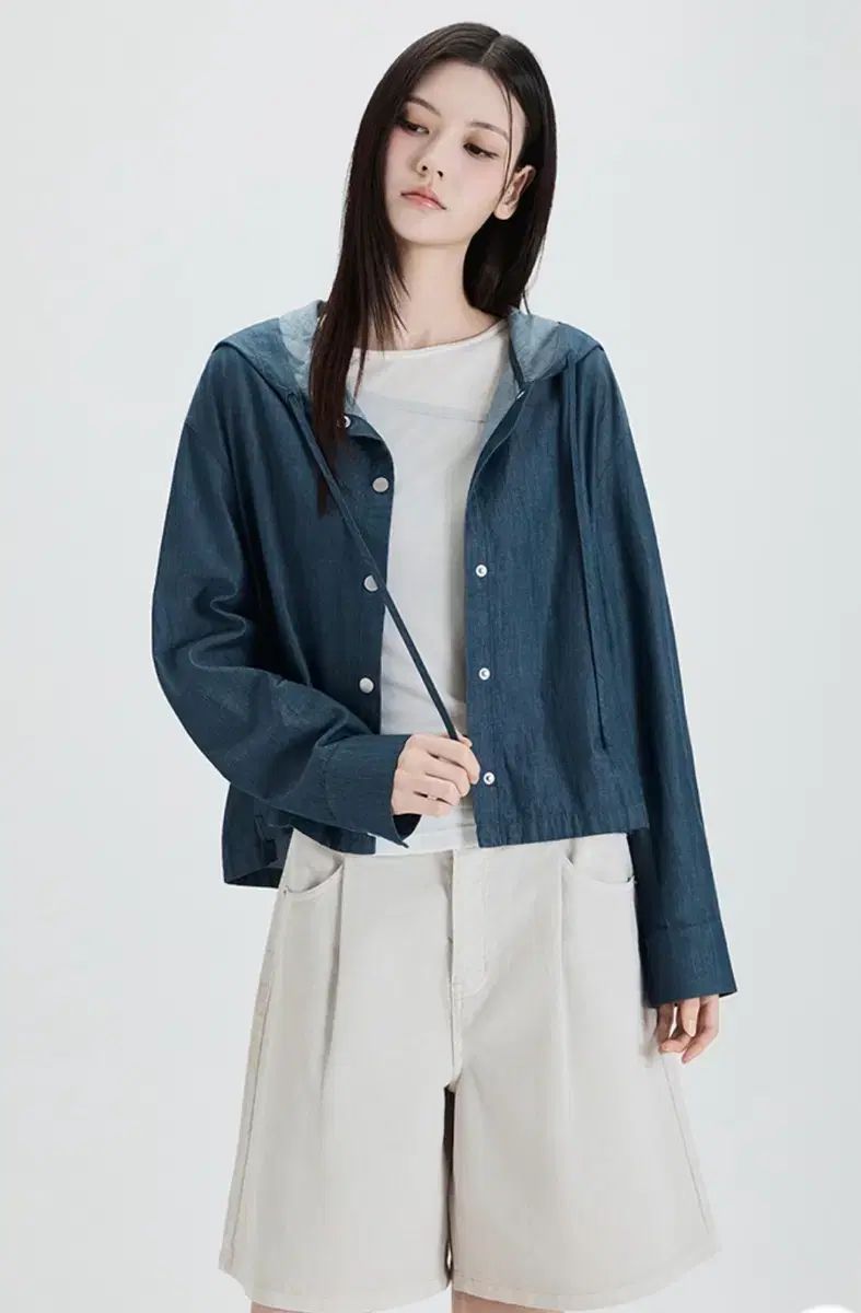 ミッソ デニム フード ジャケット シャツ L