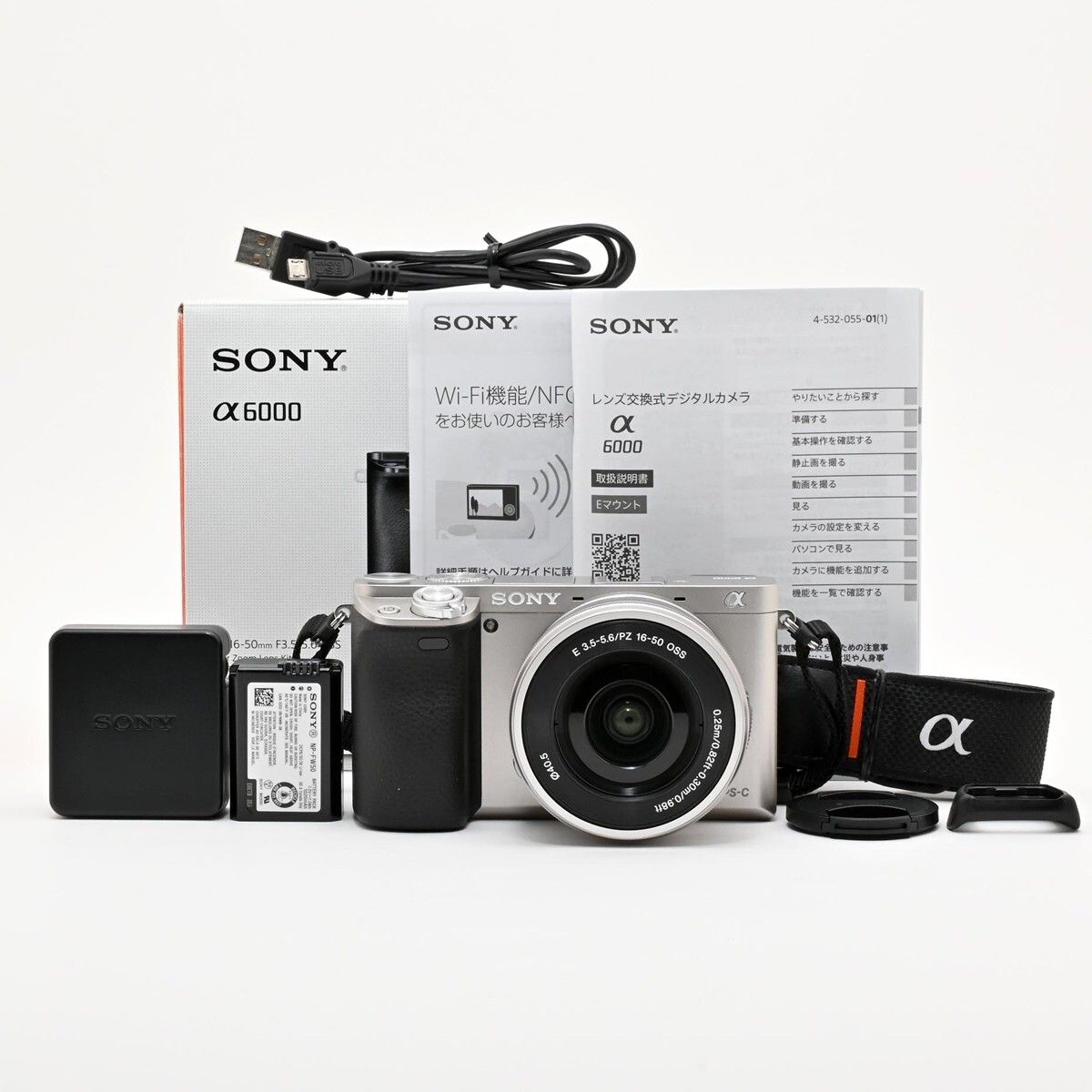 1347＜美品＞ソニー SONY α6000 パワーズームレンズキット シルバー