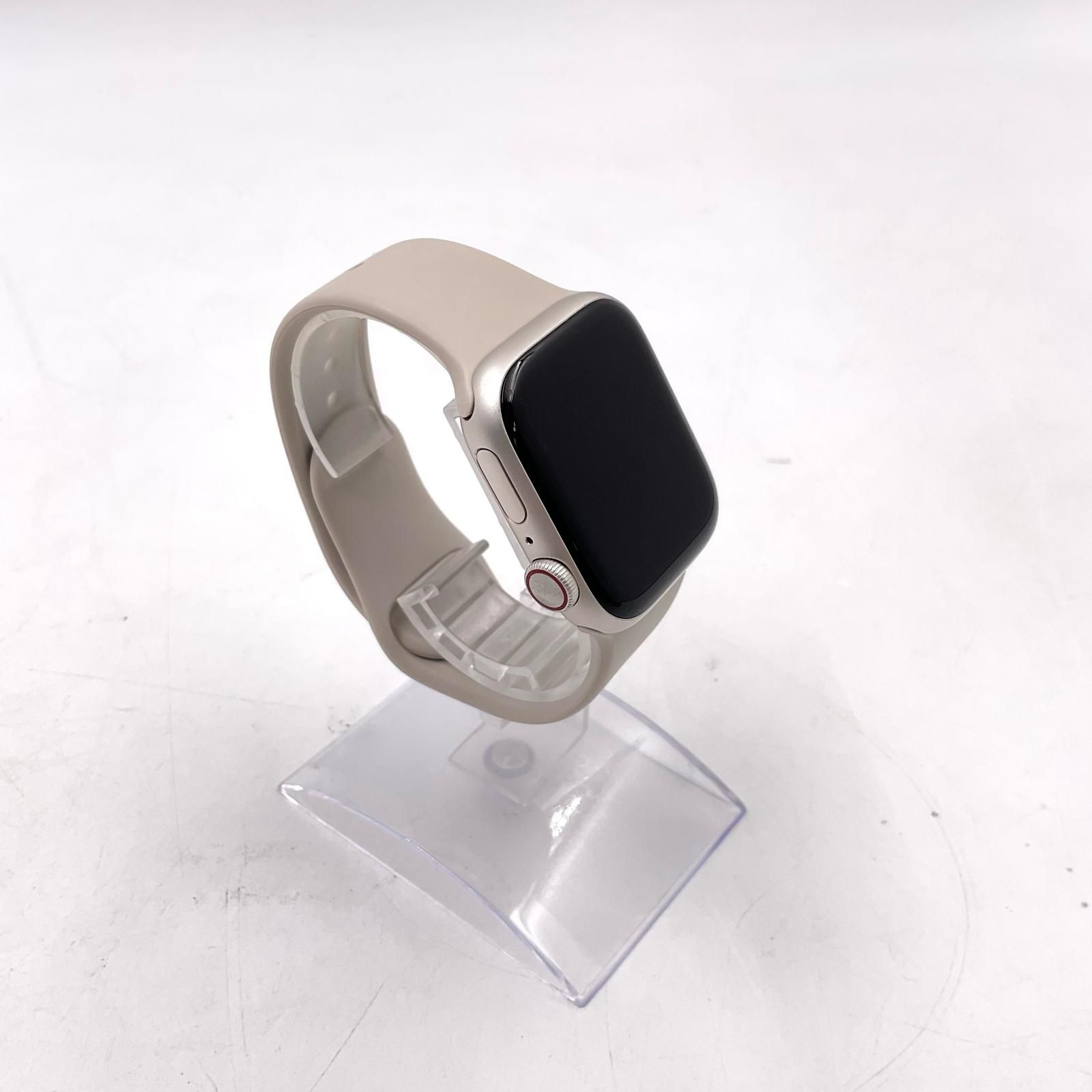 【全額返金保証】【最速発送】Apple Watch Series 8 アルミニウム 41mm GPS+Cellular 白ロム 89% 動作確認済