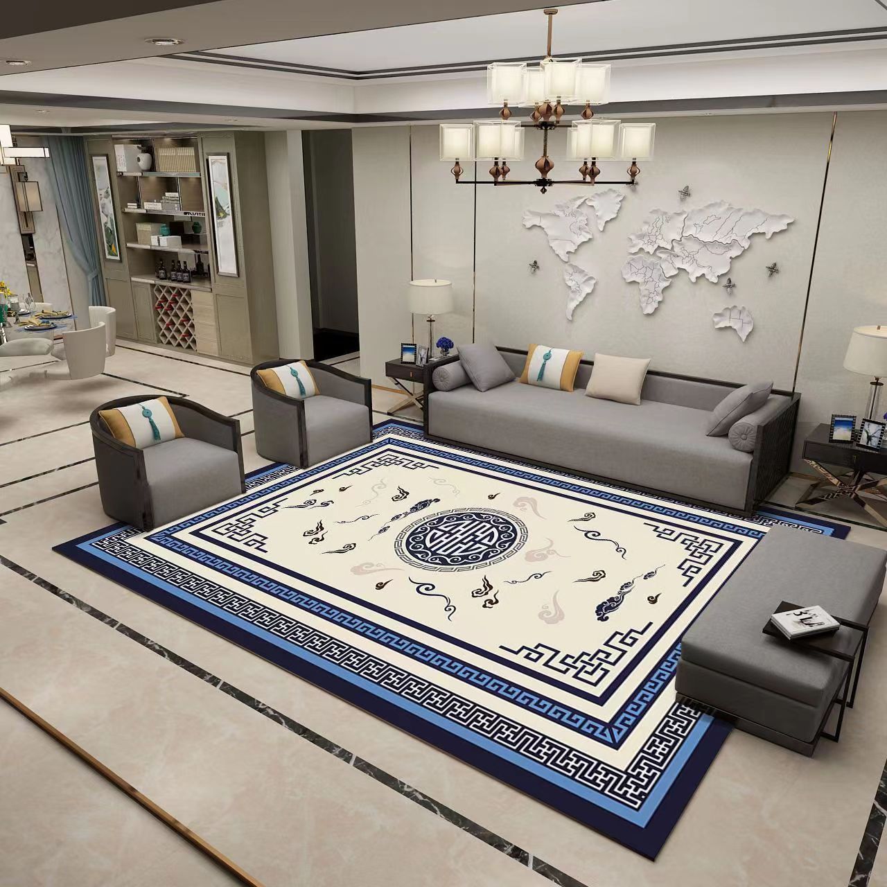 民族風カーペットアメリカンリビングソファ茶ベッドルームカーペット160*230CM ▲TD-325
