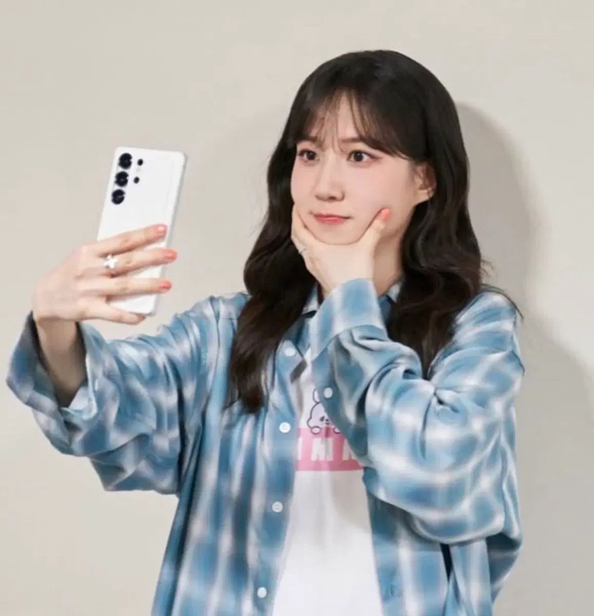 (トレカなし) パク・ウンビン(PARK EUNBIN)公式 グッズ シャツ チェック柄