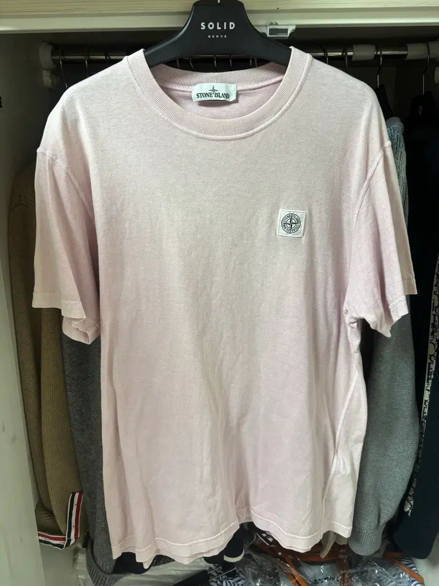 STONE ISLAND ストーンアイランド ピンク 半袖Tシャツ XL