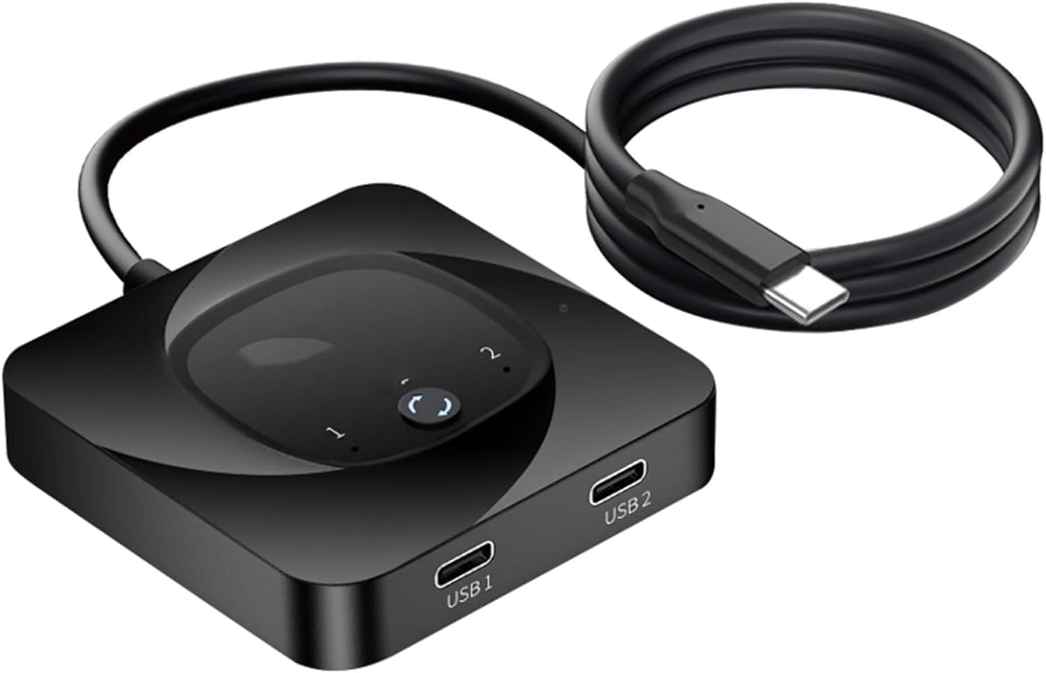 Docooler USB-C スイッチャー、双方向 USB C 2 コンピューター、USB Type C KVM スイッチ 8K60Hz HDR ビデオ/10Gbps データ転送/100W 充電、複数のシナリオとマルチデバイス接続に最適