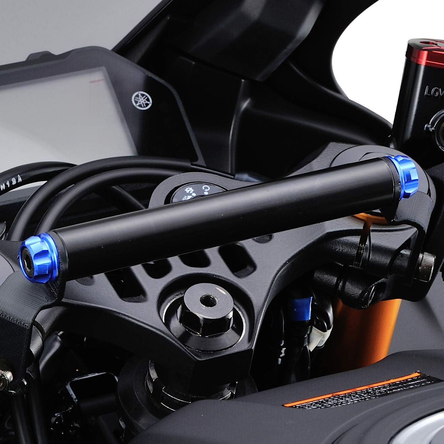 デイトナ(Daytona) YZF-R25/YZF-R3(19-22)専用 クランプバー マルチバーホルダー ブルー 17859