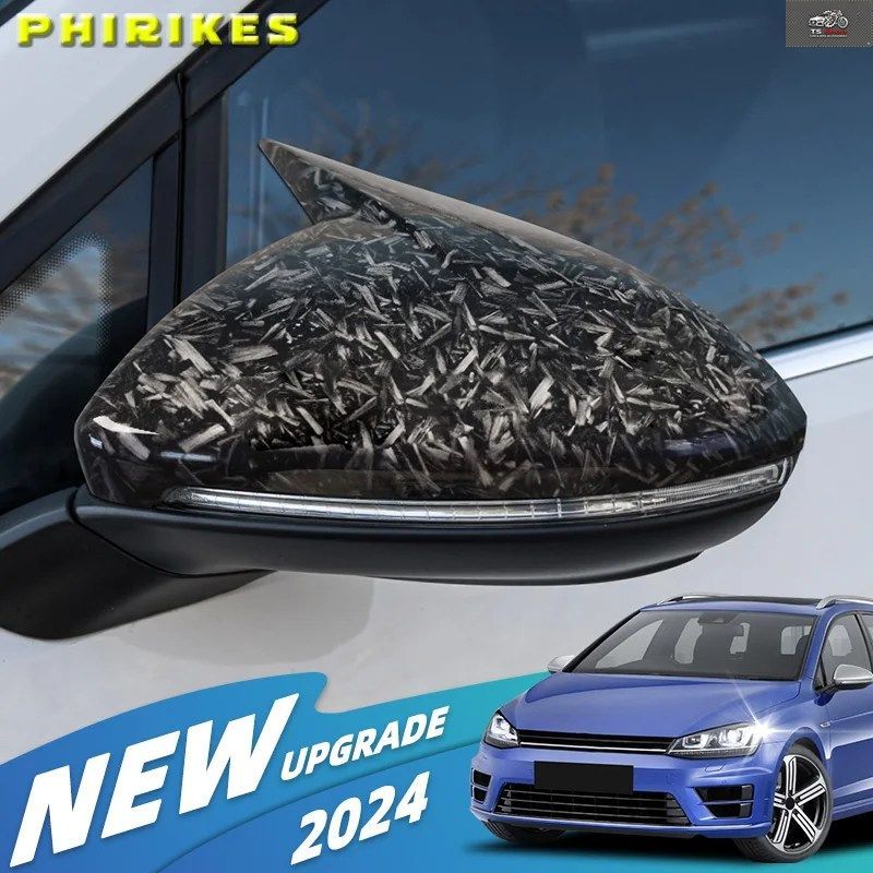 サイドリアビューミラーカバーキャップシグナルVWゴルフ7 MK7 MK7.5 GTI R GTE GTD 2014-2019ミラーカー