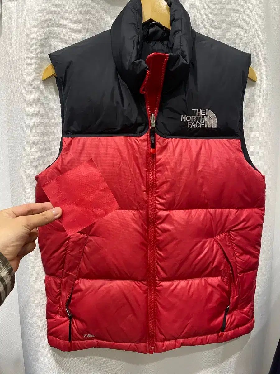 Sオススメ/表記85 THE NORTH FACE ザノースフェイス 旧モデル GOLDWIN Nuptse(ヌプシ) 700 ダウンベスト レッド