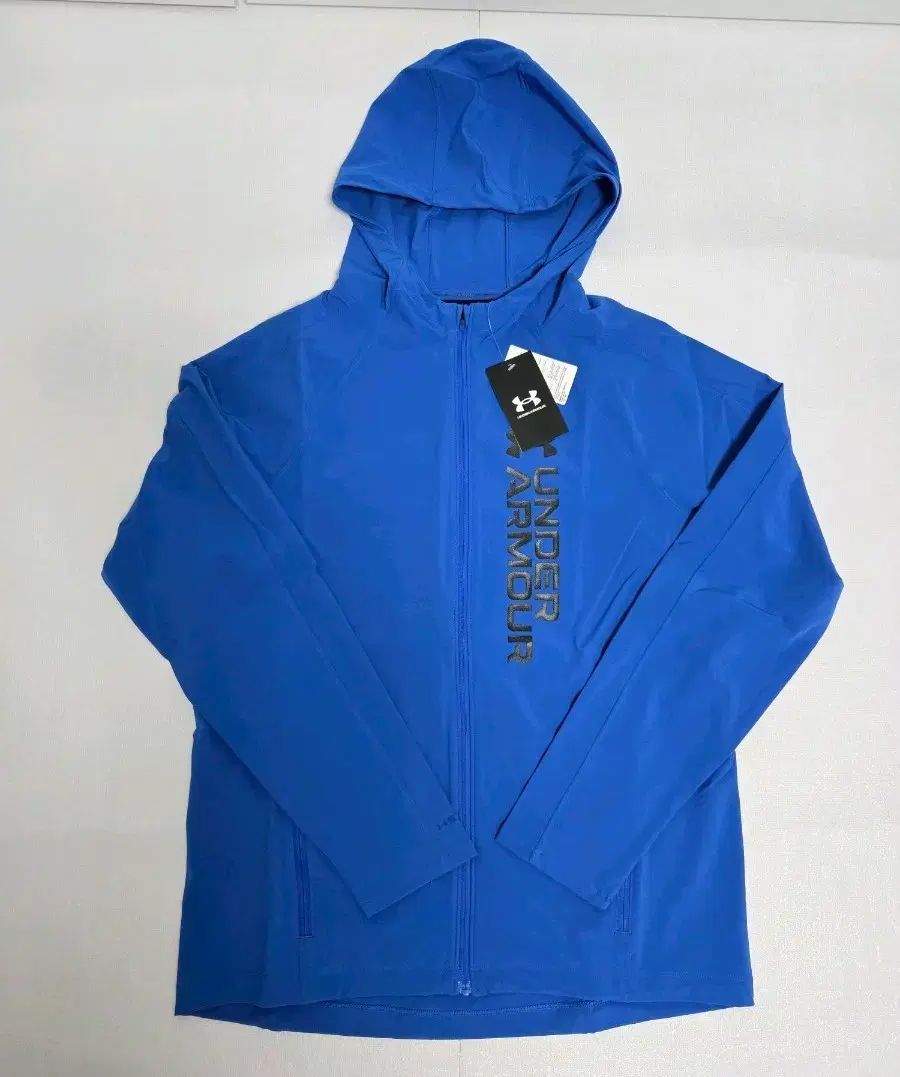 UNDER ARMOUR アンダーアーマー ブルー フード ウィンドブレーカー ジャケット L 新品