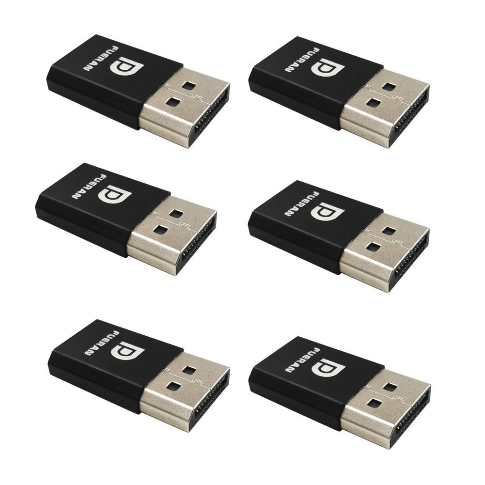 FUERAN Mini DP –DisplayPort拡張表示標識データエミュレータープラグを表示する（無プラグ2560x1600 @ 60Hzに適合する） (DP-6P)