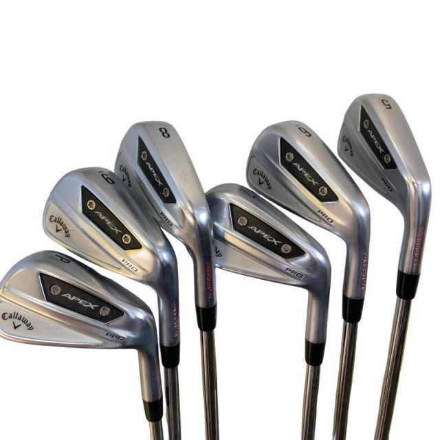 【中古】 キャロウェイ APEX PRO(2024) 6S アイアンセット IR 純正特注シャフト (フレックスS) メンズ 男性用 右利き 右用 Cランク ゴルフクラブ