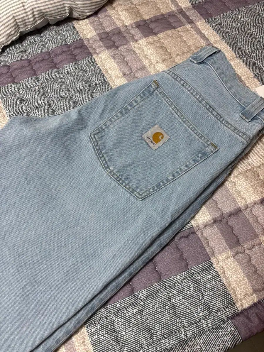 Carhartt WIP ブランドン パンツ ブルー ヘビー ストーン ブリーチ M