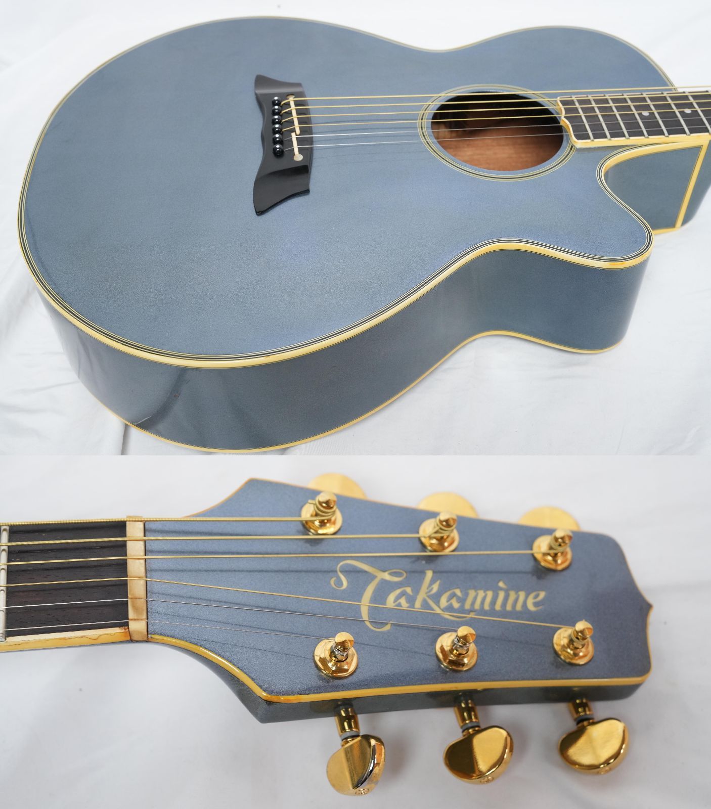☆TAKAMINE PT-108 ブルーメタリック 80年代 日本製 エレアコ ハード