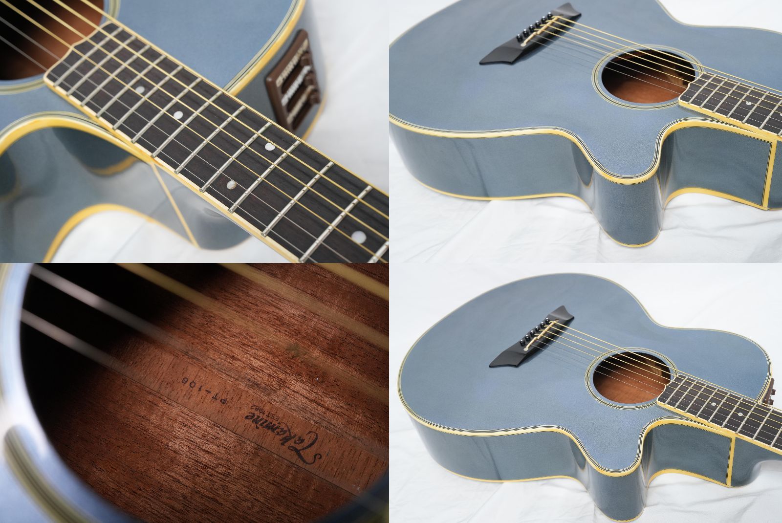 ☆TAKAMINE PT-108 ブルーメタリック 80年代 日本製 エレアコ ハード