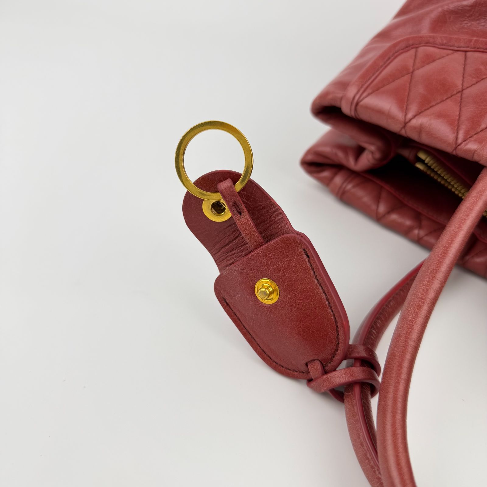 中古】MIU MIU ミュウミュウ ハンドバッグ トートバッグ レッド レザー 