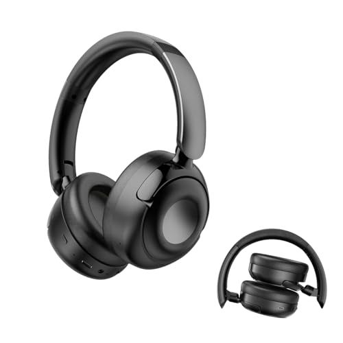ヘッドホン bluetooth ワイヤレスヘッドホン 6つのシリコンマイク搭載 最大80時間再生ANCノイズキャンセリング IPX7防水 2026最新のBluetooth5.4 オーバーイヤーヘッドホン有線無線両用 マイク内蔵 3.5mmケー abd52489
