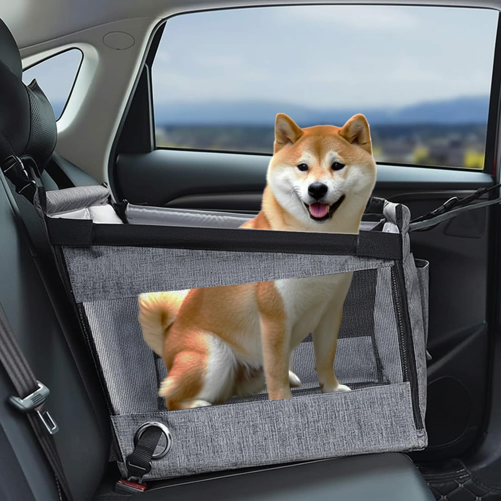 ペットドライブシート【動物看護師監修・ゆったり寛げ】 犬 車 シート 助手席 後部座席 全車種 中型犬 小型犬 ペットドライブボックス 防水加工 犬 車用ベッド 猫用 取り扱い簡単 飛び出し防止 持ち運び便利 犬車グッズ 前部席 後部席 【日 180d4678